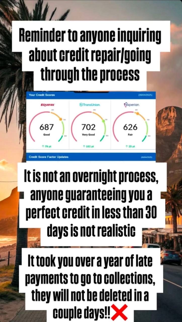 Education post on realistic credit repair timelines