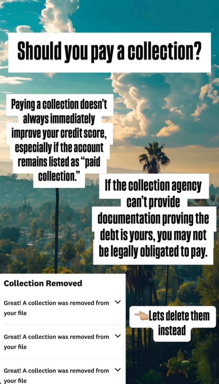 Education post on whether you should pay a collection